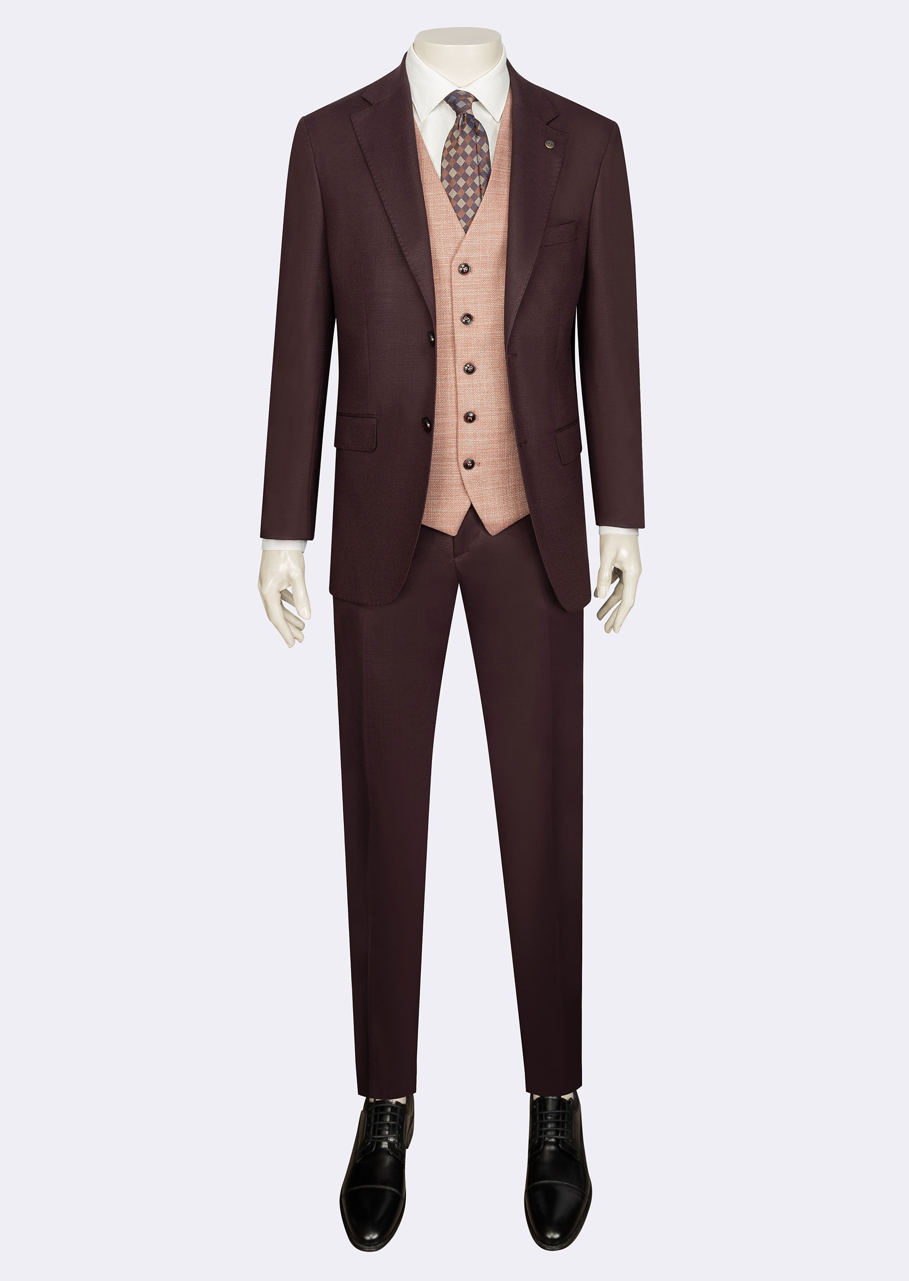 Burgundy Three-Piece Suit