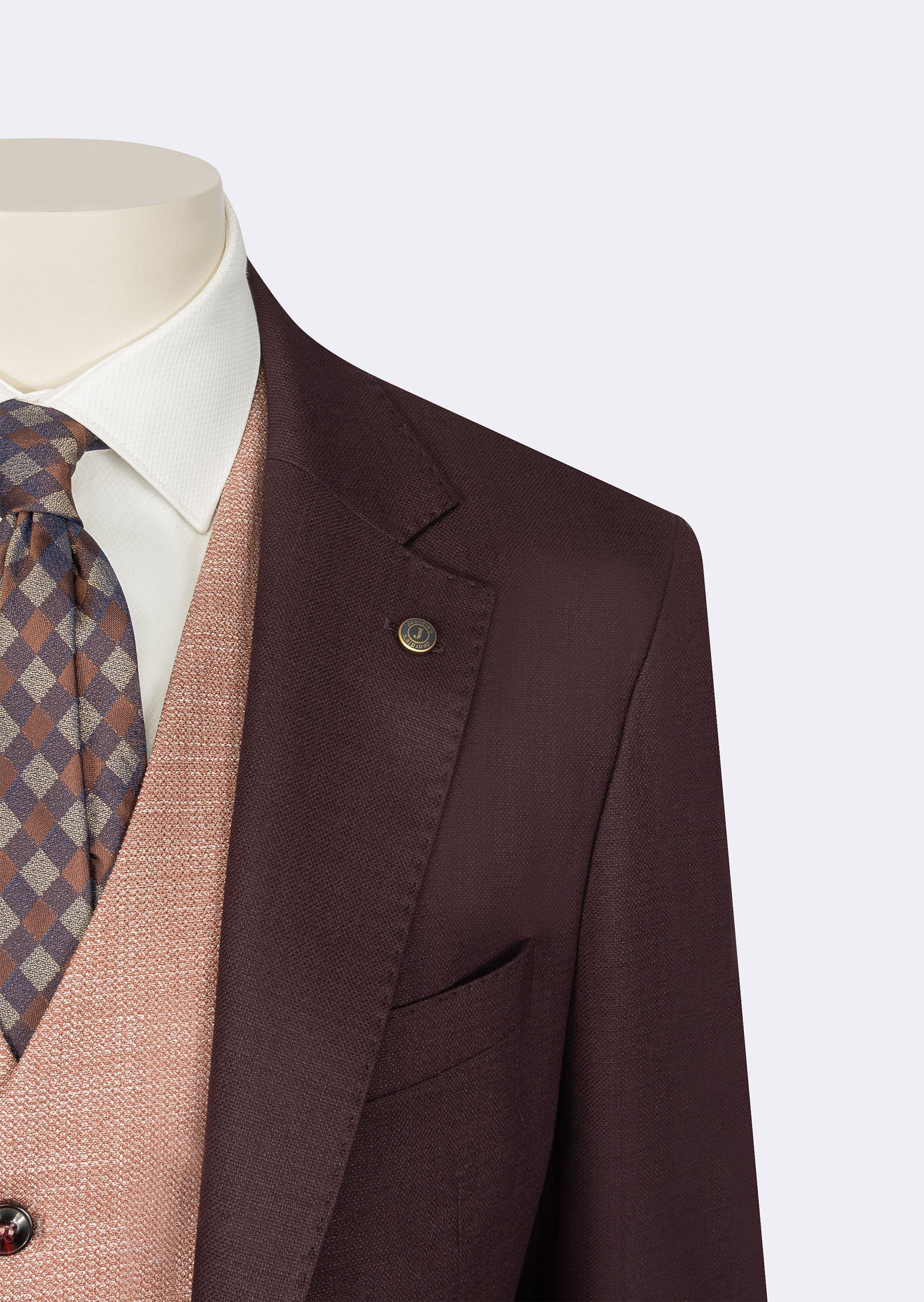Burgundy Three-Piece Suit