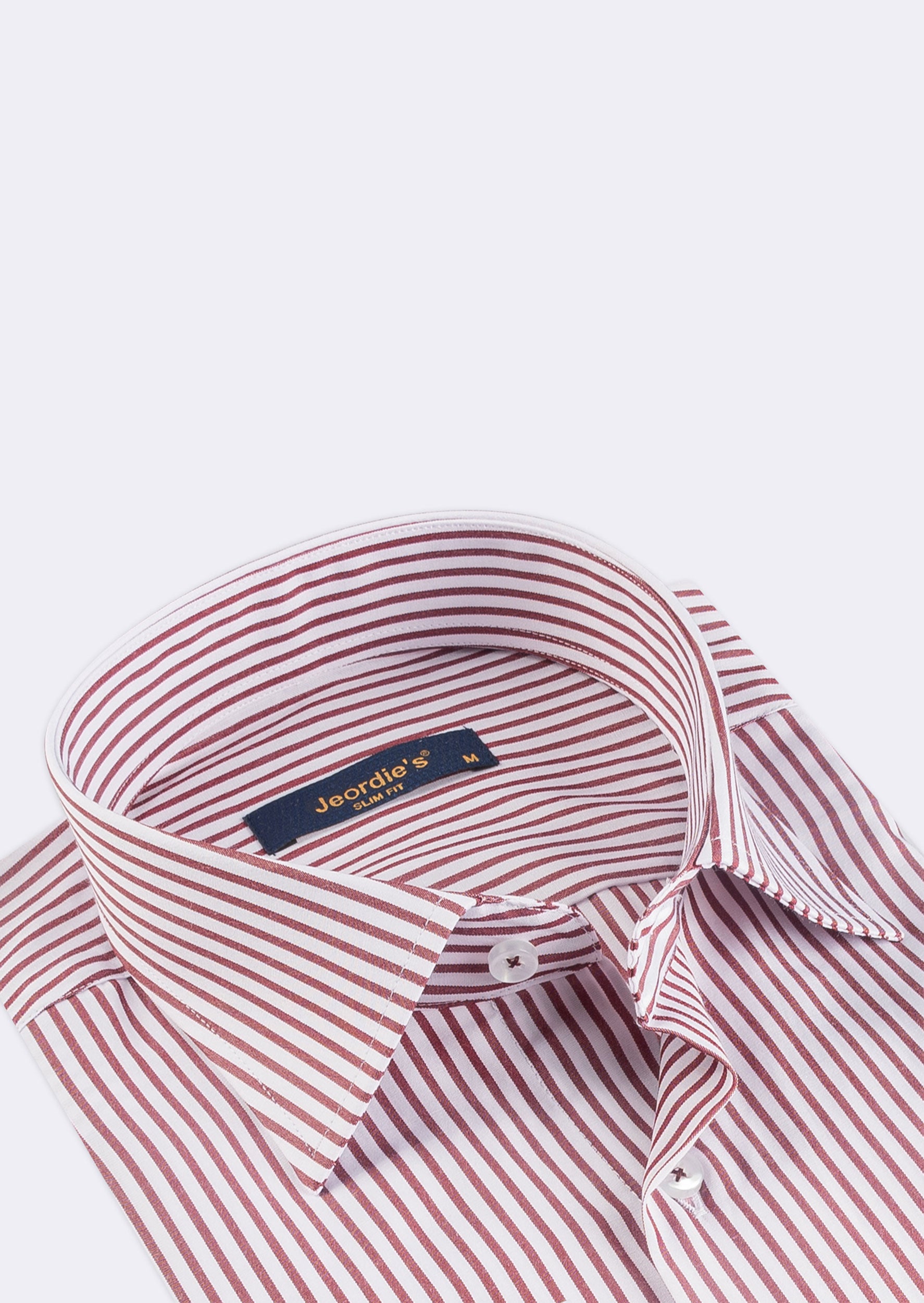 Burgundy - White Long Sleeve Shirt