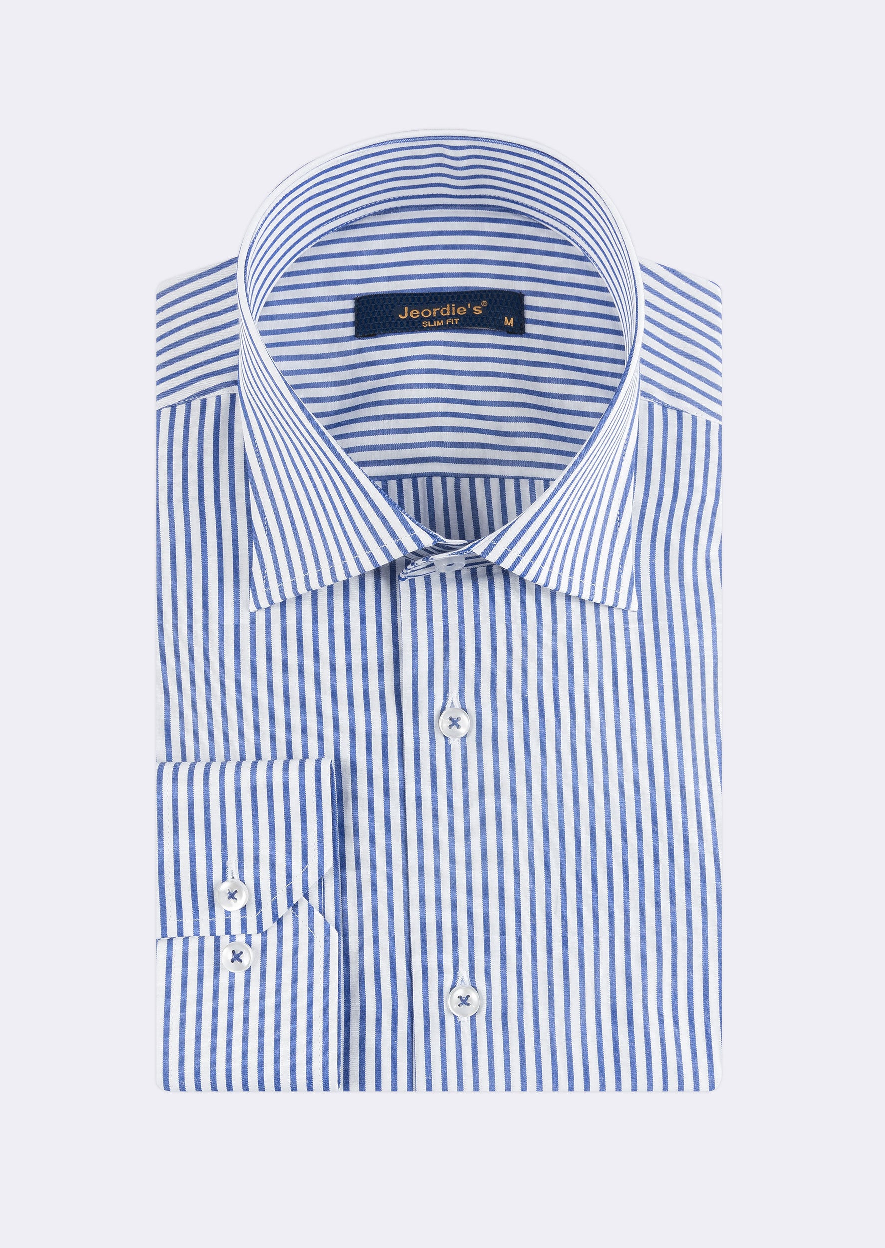Sax Blue - White Long Sleeve Shirt