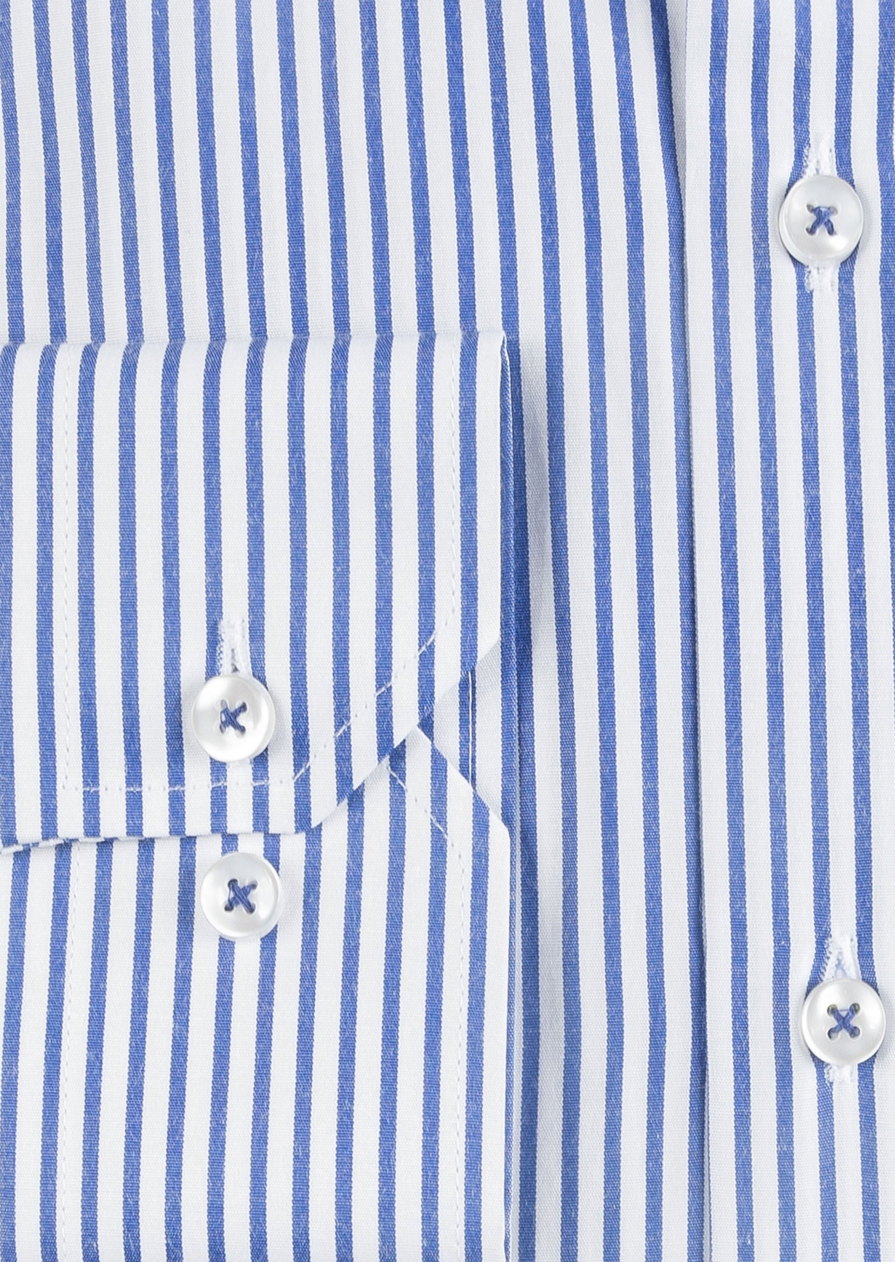 Sax Blue - White Long Sleeve Shirt