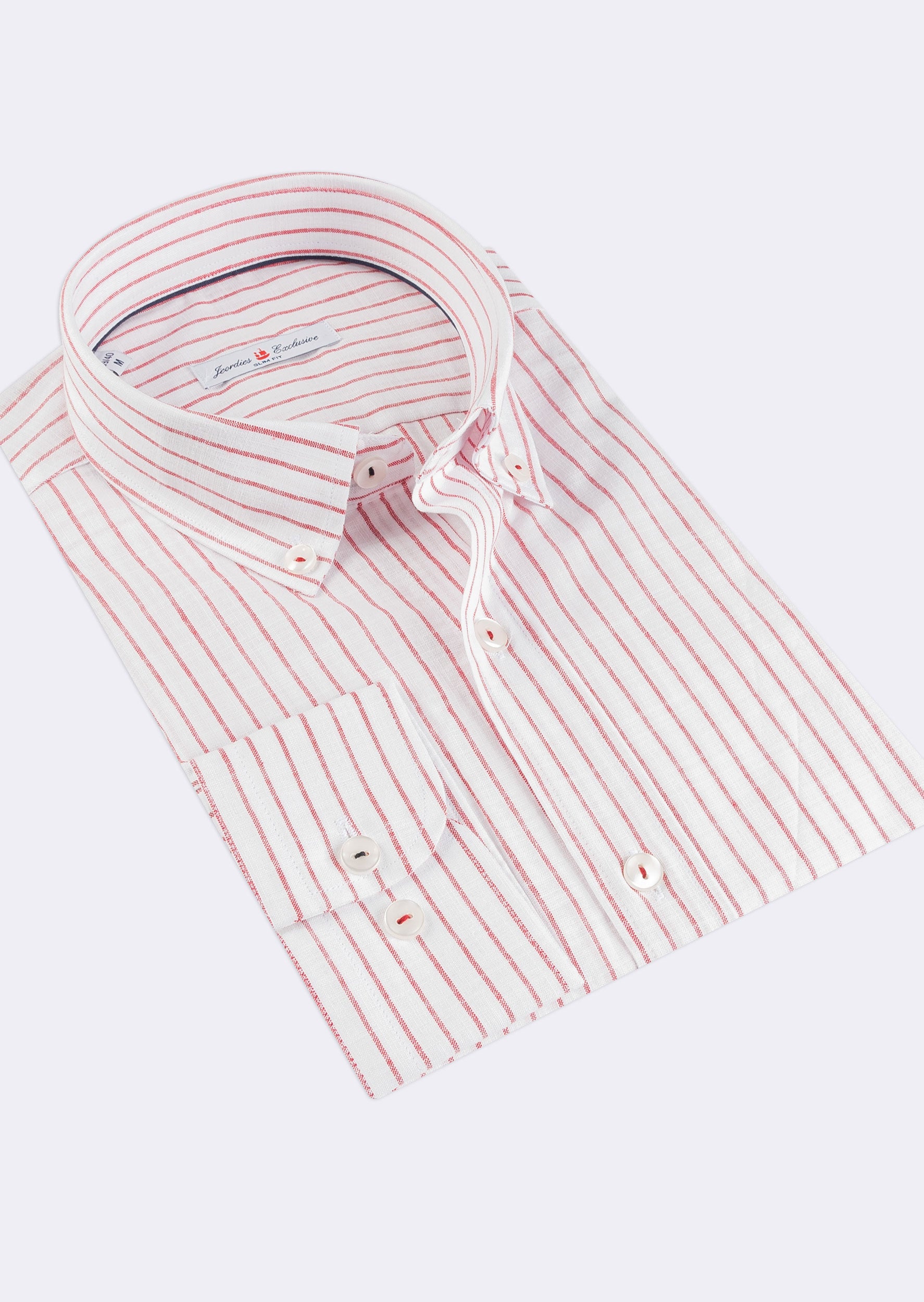 White - Burgundy Long Sleeve Shirt