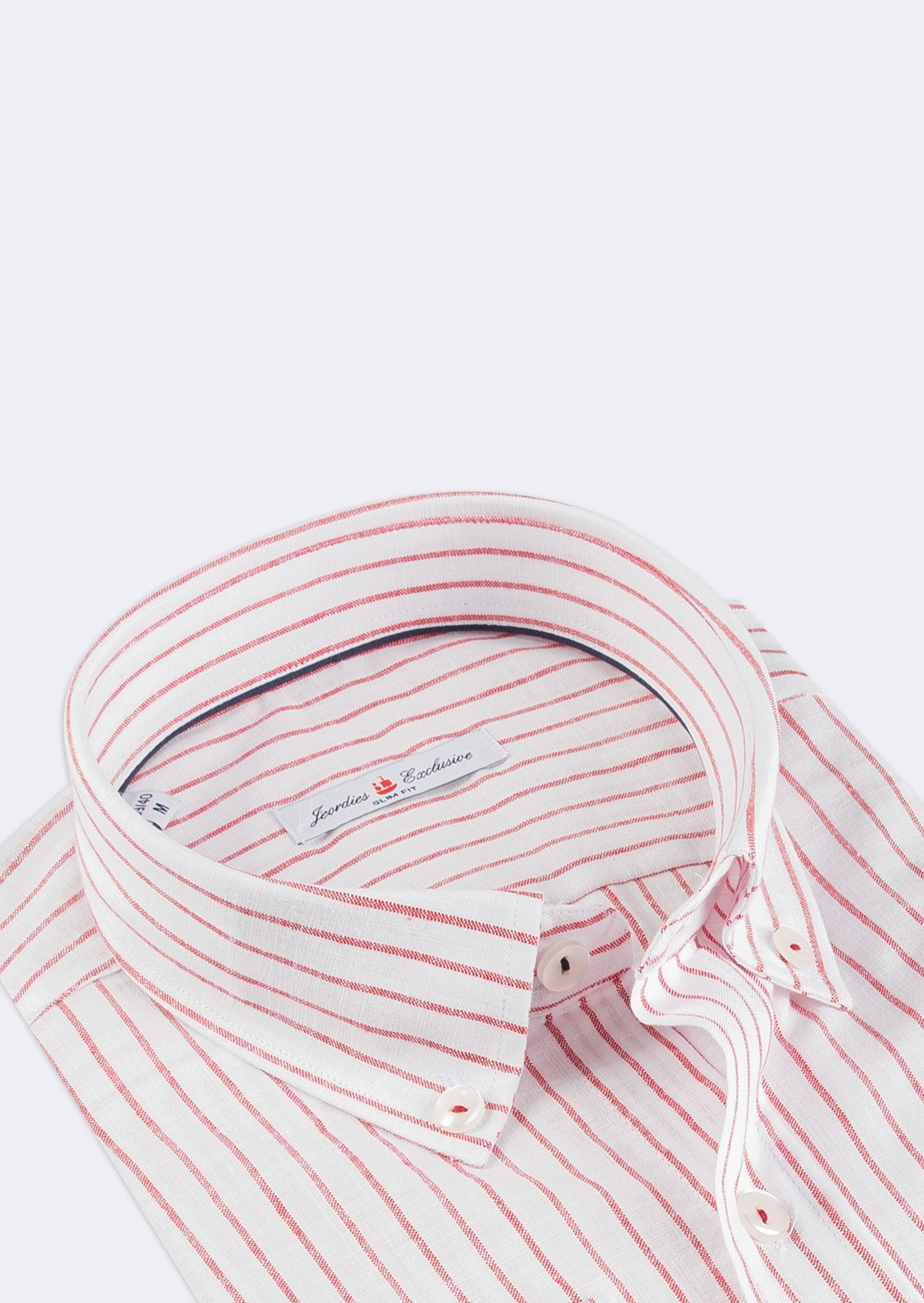 White - Burgundy Long Sleeve Shirt