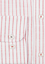 White - Burgundy Long Sleeve Shirt