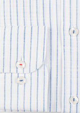 White - Sax Blue Long Sleeve Shirt