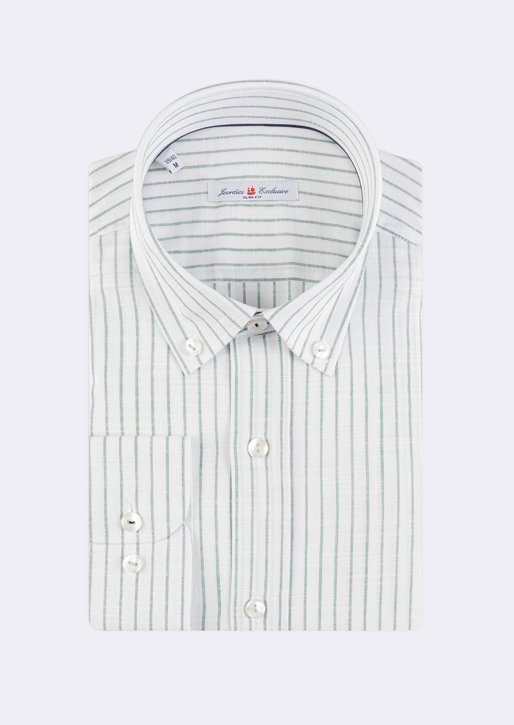 White - Green Long Sleeve Shirt