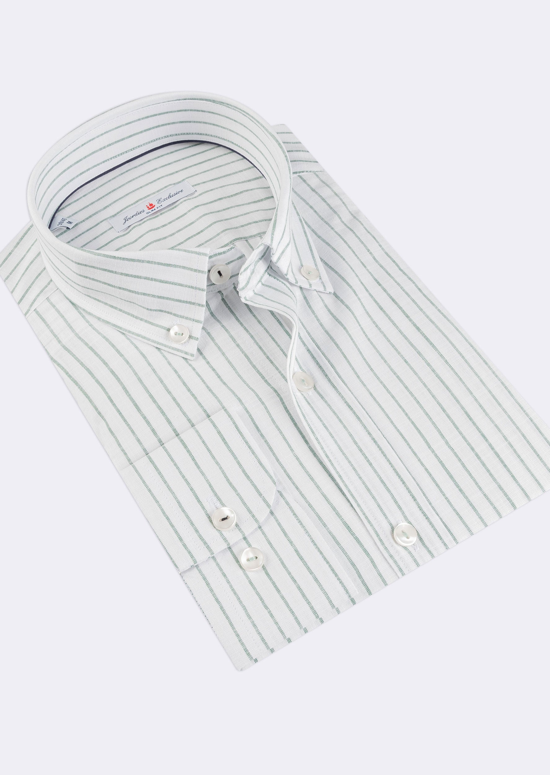 White - Green Long Sleeve Shirt