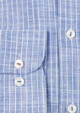 Sax Blue - White Long Sleeve Shirt