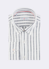White - Navy Long Sleeve Shirt