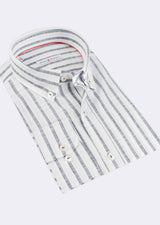 White - Navy Long Sleeve Shirt