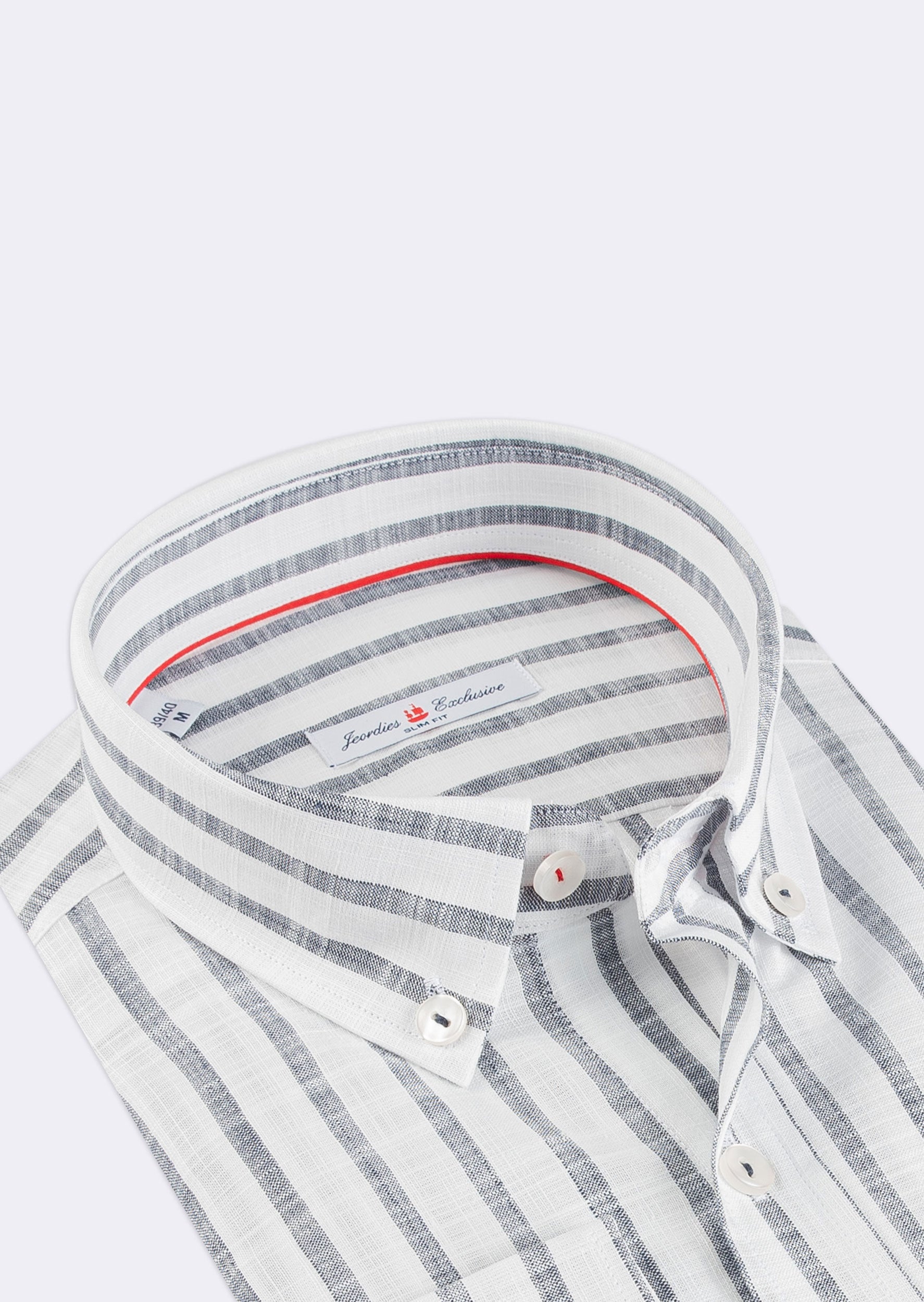 White - Navy Long Sleeve Shirt