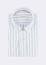 White - Blue Long Sleeve Shirt