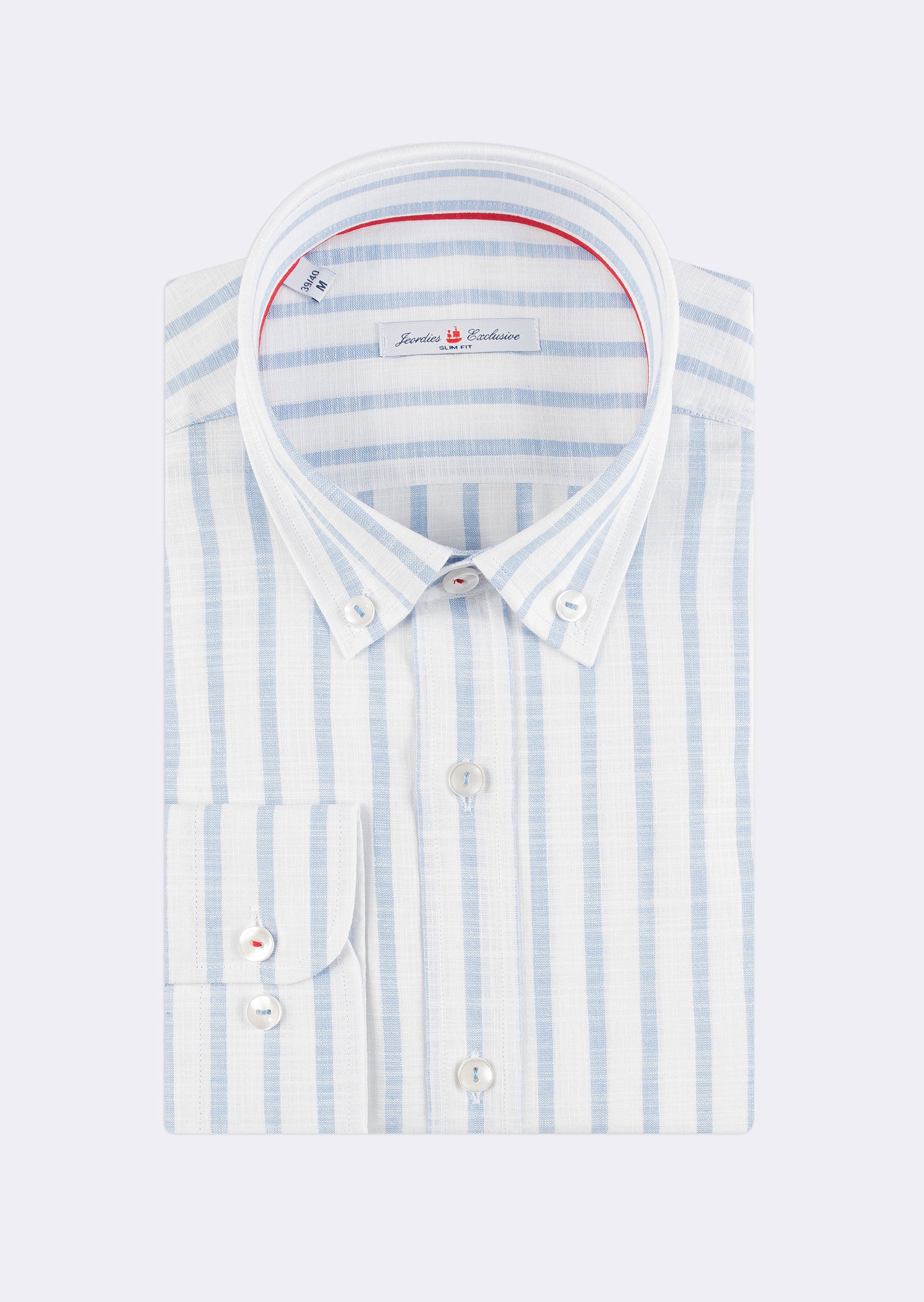 White - Blue Long Sleeve Shirt