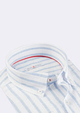 White - Blue Long Sleeve Shirt
