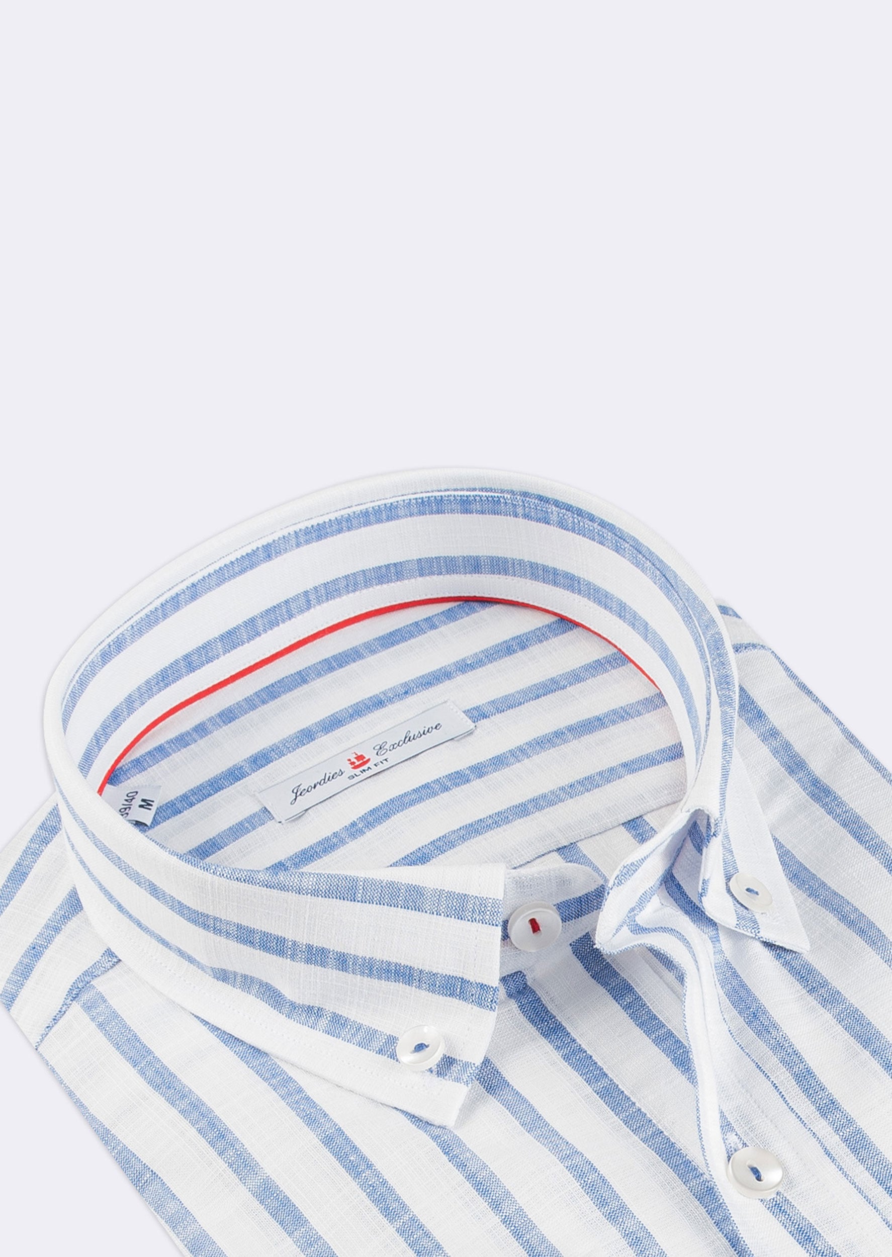 White - Sax Blue Long Sleeve Shirt