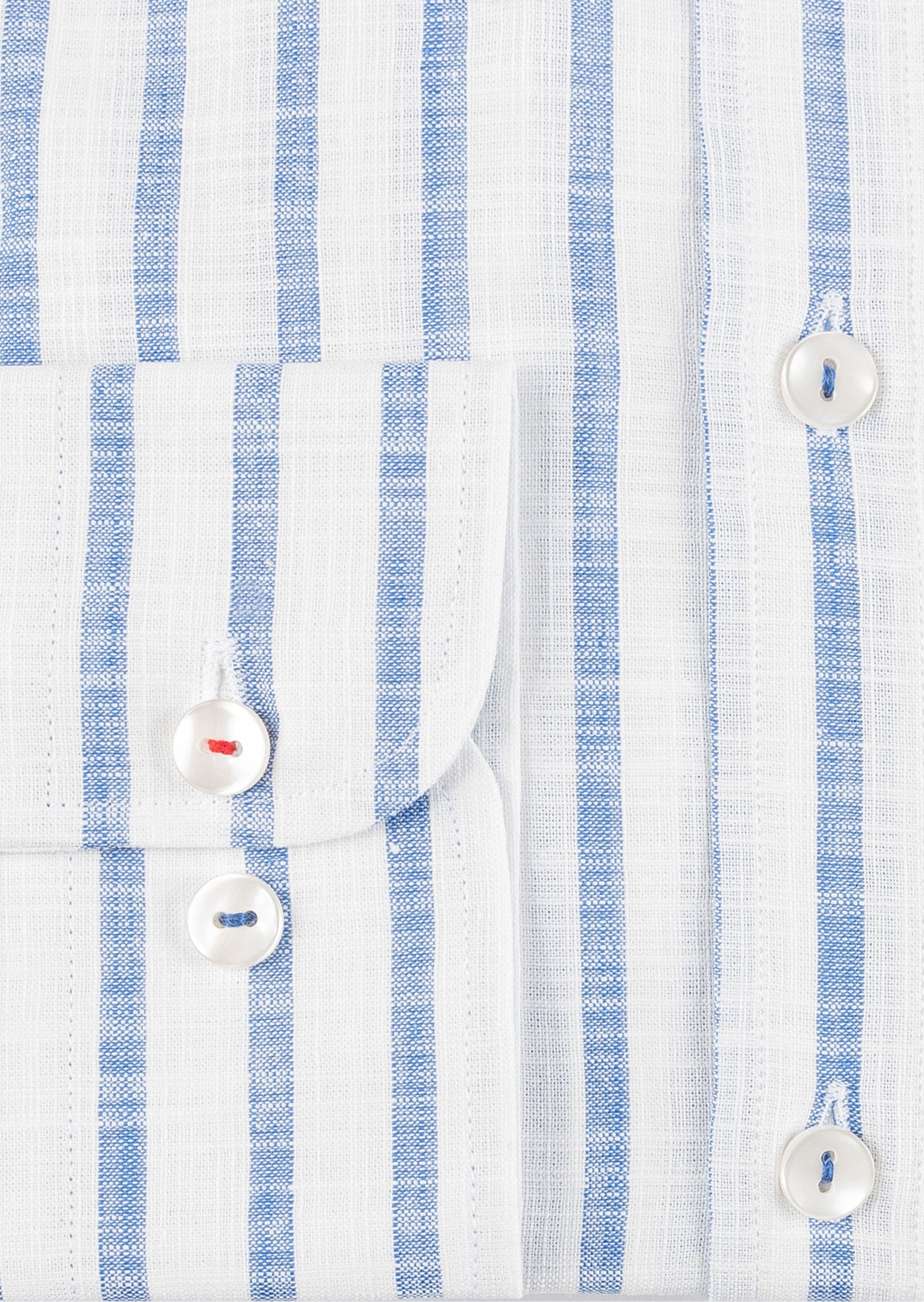 White - Sax Blue Long Sleeve Shirt