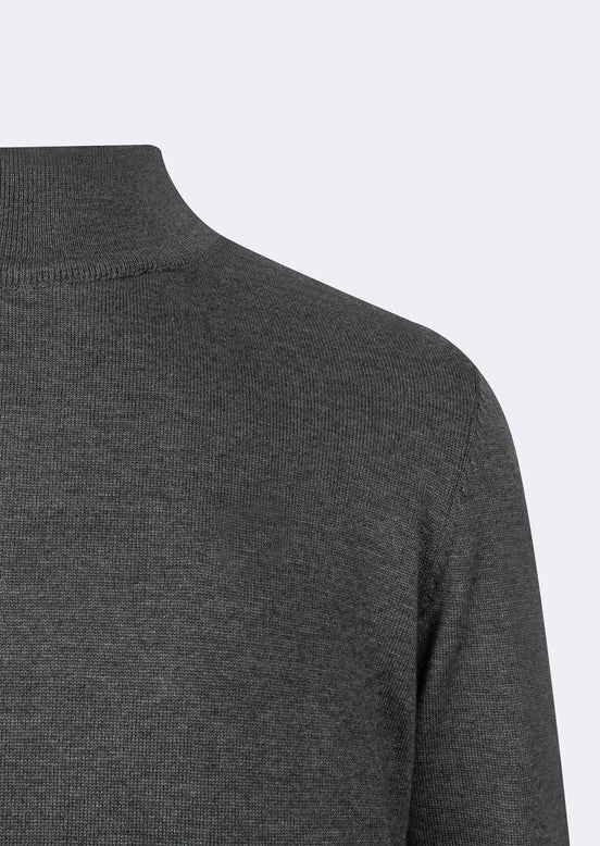 Dark Grey Melange Knitwear