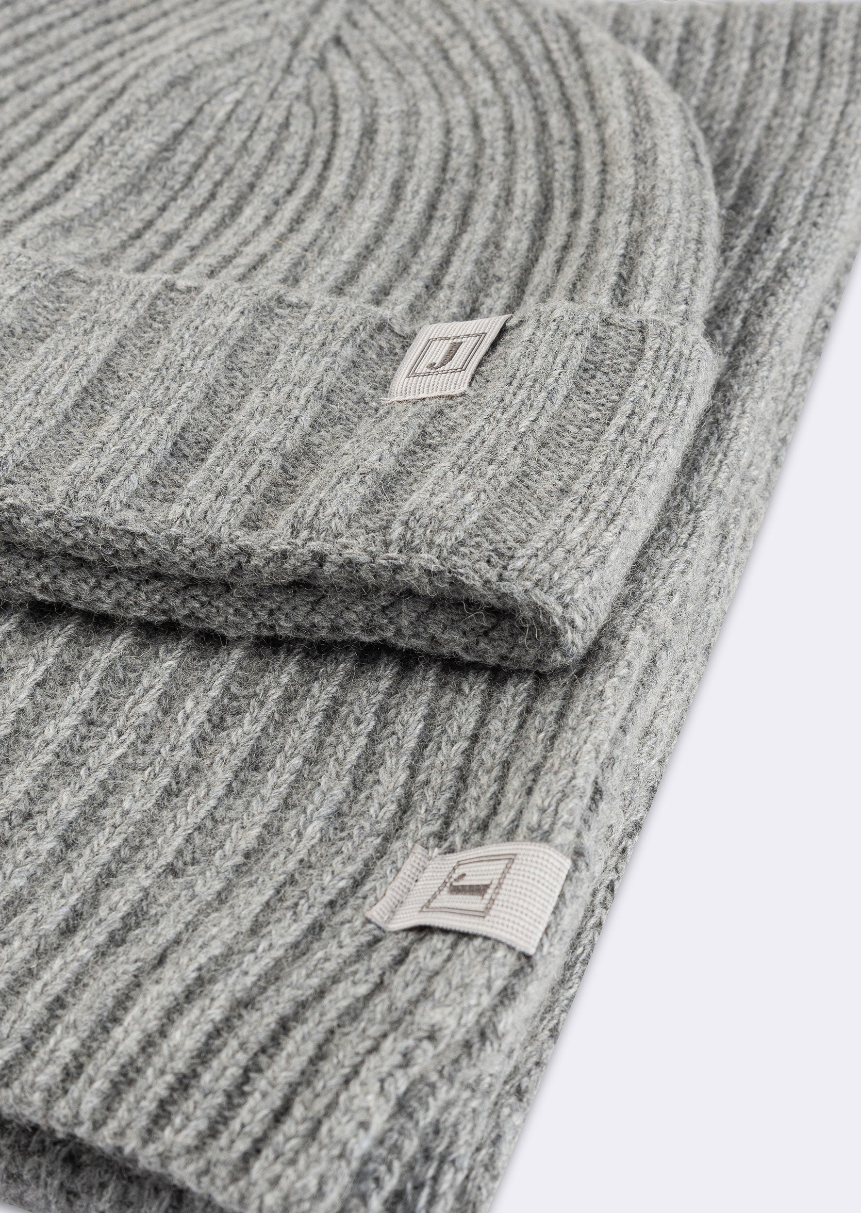 Grey Scarf & Beanie Set