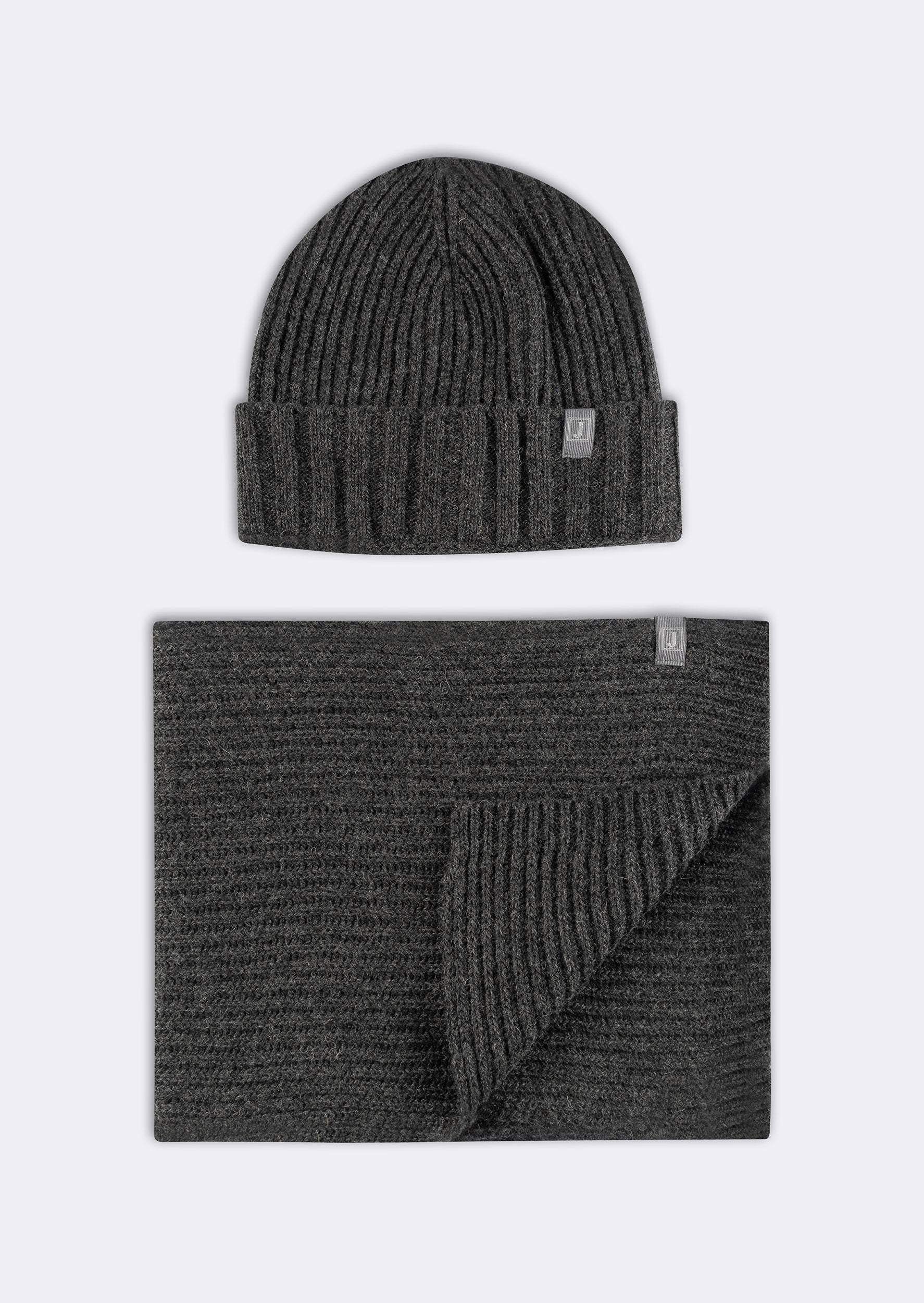 Anthracite Scarf & Beanie Set