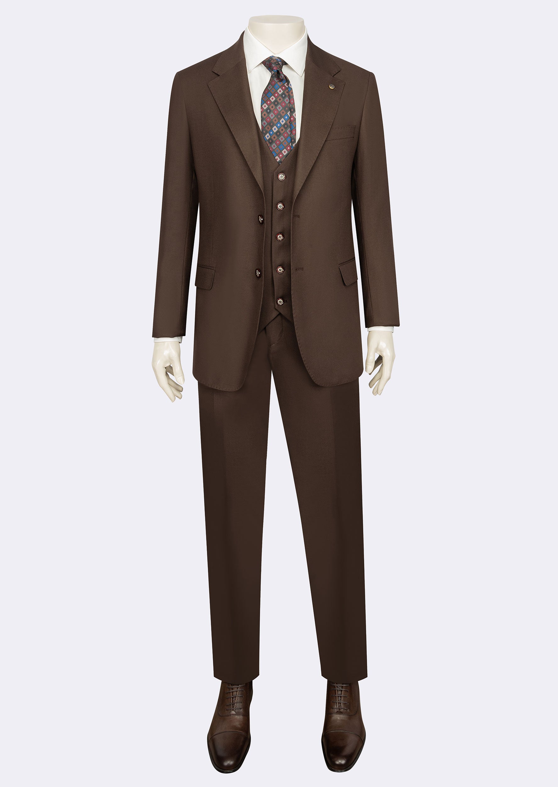 Brown Three-Piece Suit