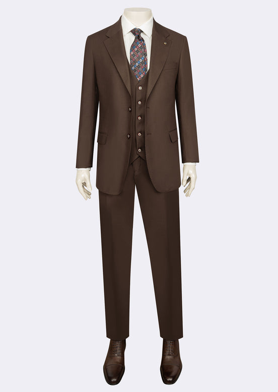 Brown Three-Piece Suit