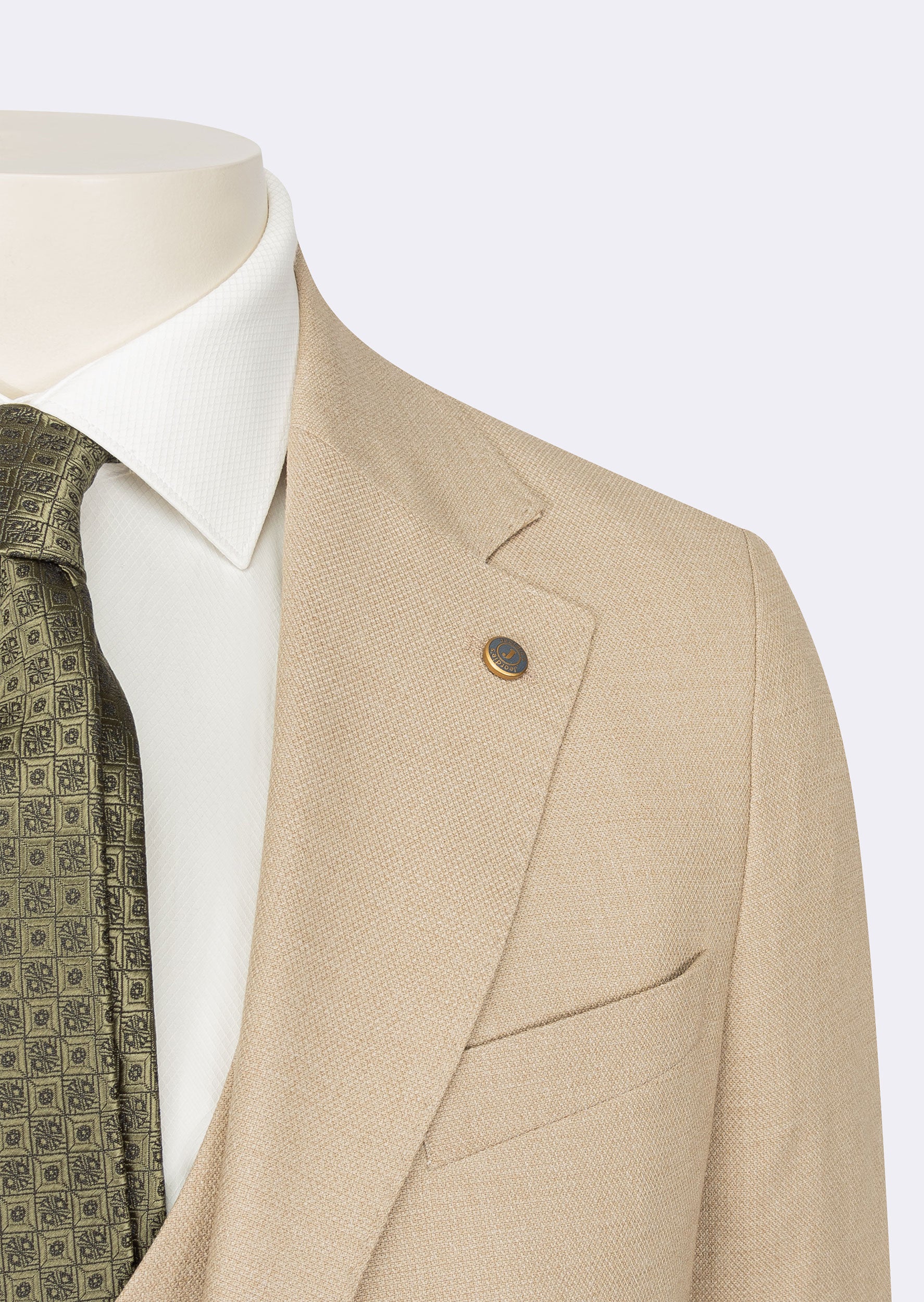 Beige Three-Piece Suit