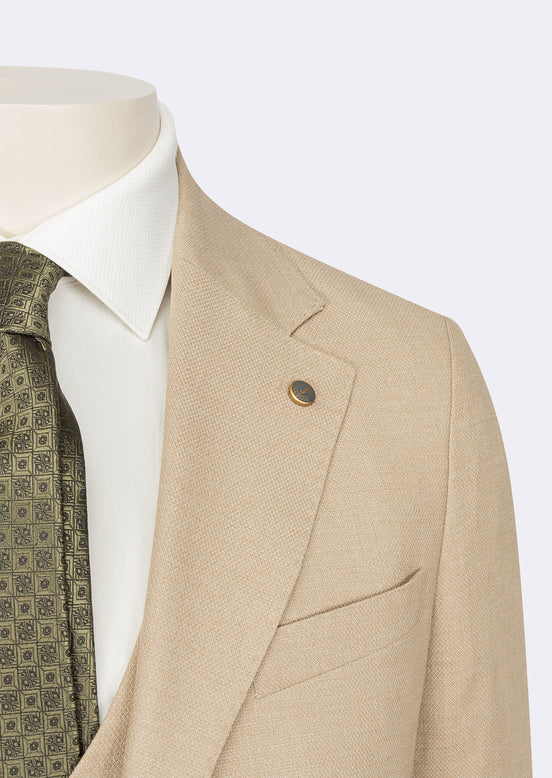 Beige Three-Piece Suit