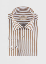 White - Brown Long Sleeve Shirt