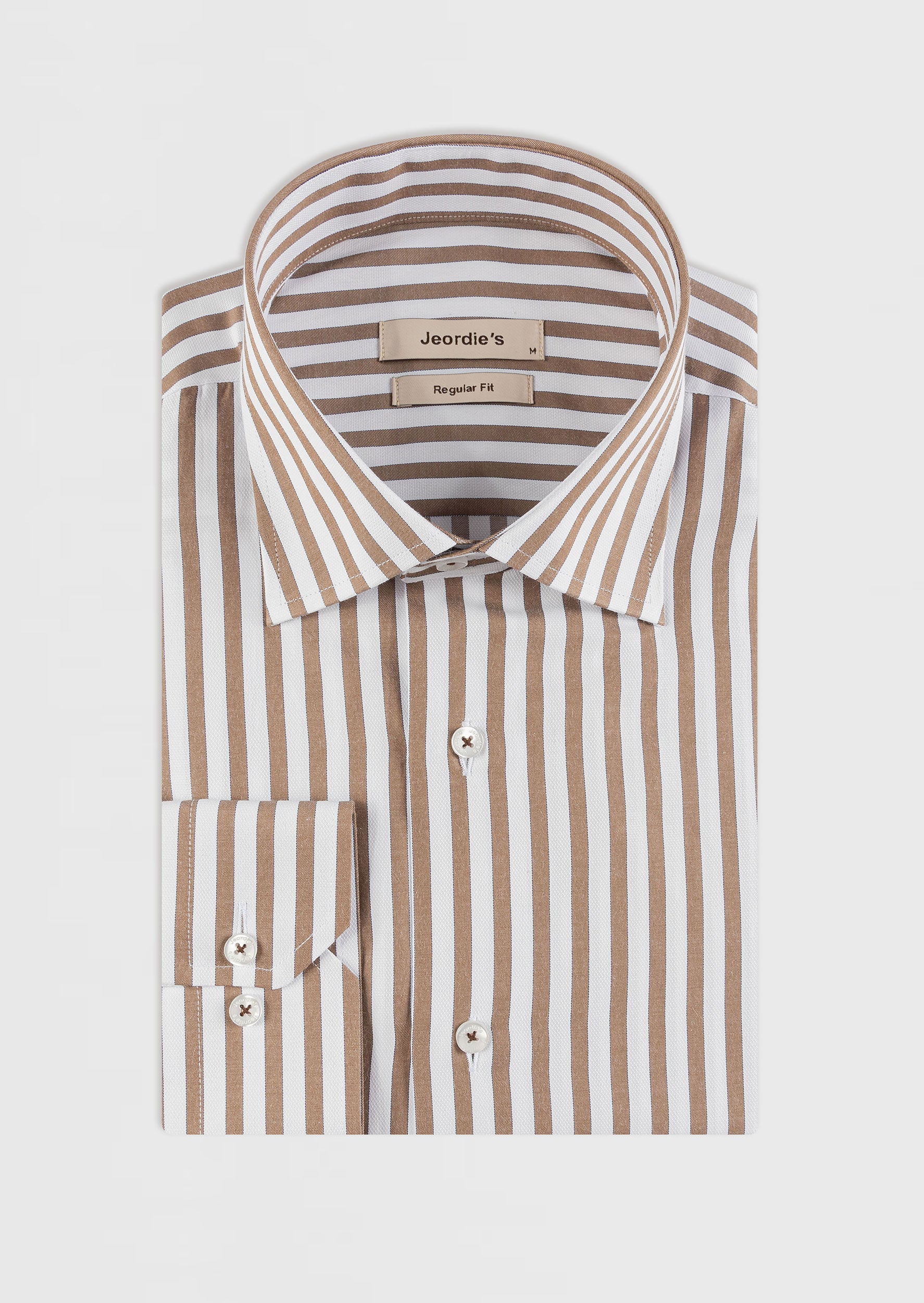 White - Brown Long Sleeve Shirt