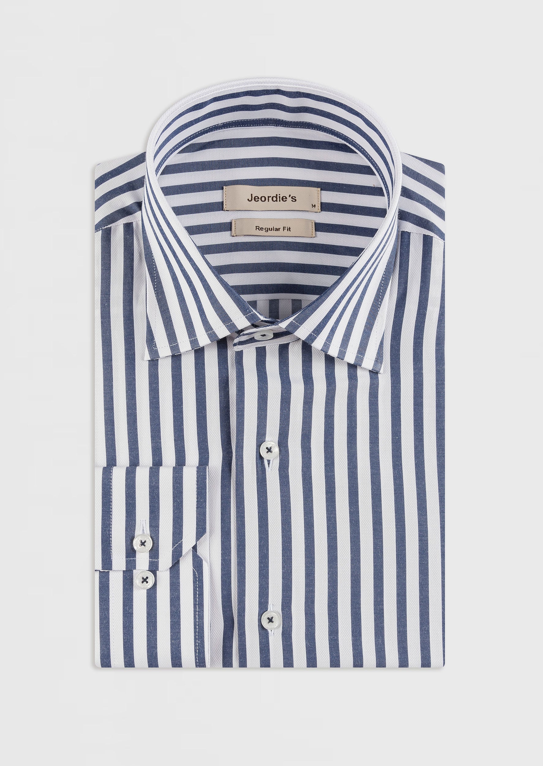 White - Navy Long Sleeve Shirt