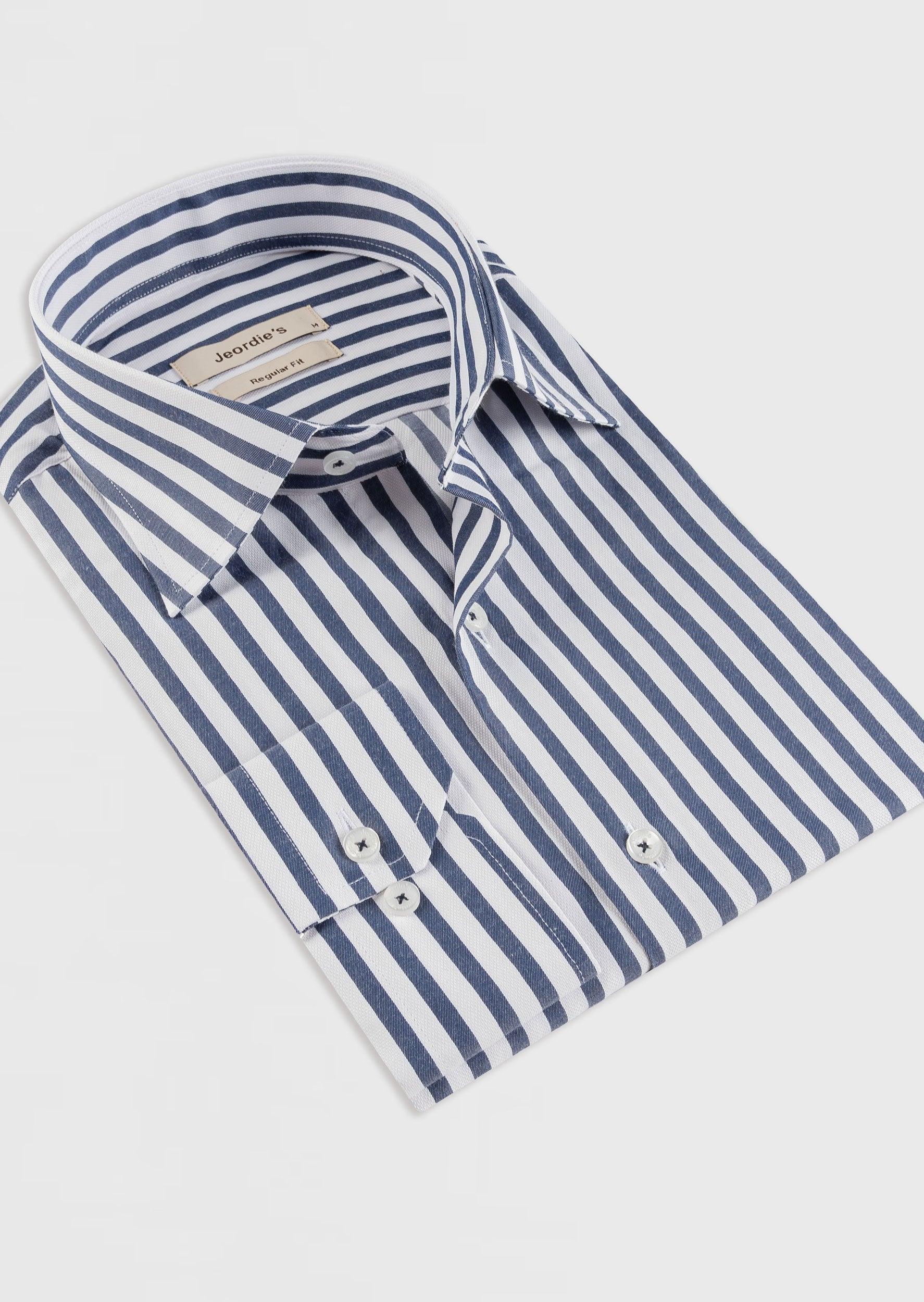 White - Navy Long Sleeve Shirt