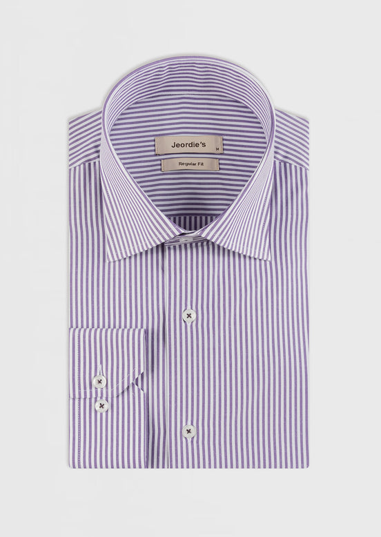 White - Purple Long Sleeve Shirt