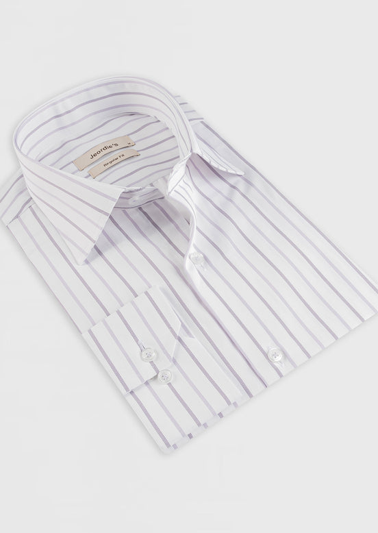 White - Purple Long Sleeve Shirt