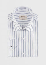 White - Navy Long Sleeve Shirt