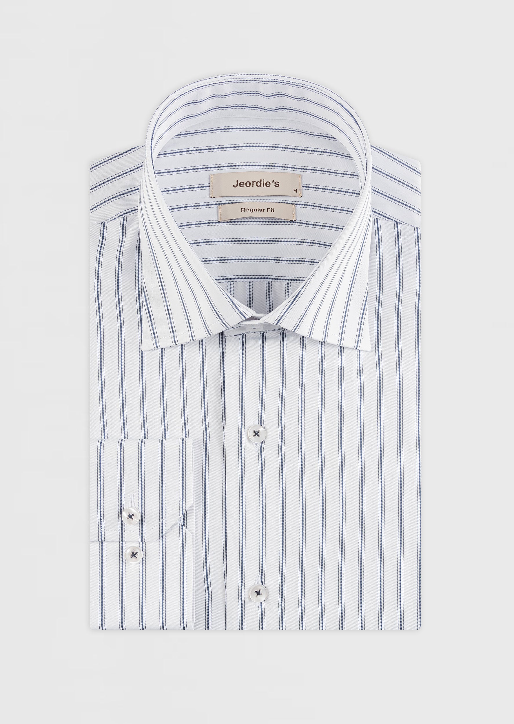 White - Navy Long Sleeve Shirt