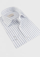 White - Navy Long Sleeve Shirt