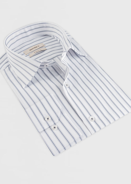 White - Navy Long Sleeve Shirt