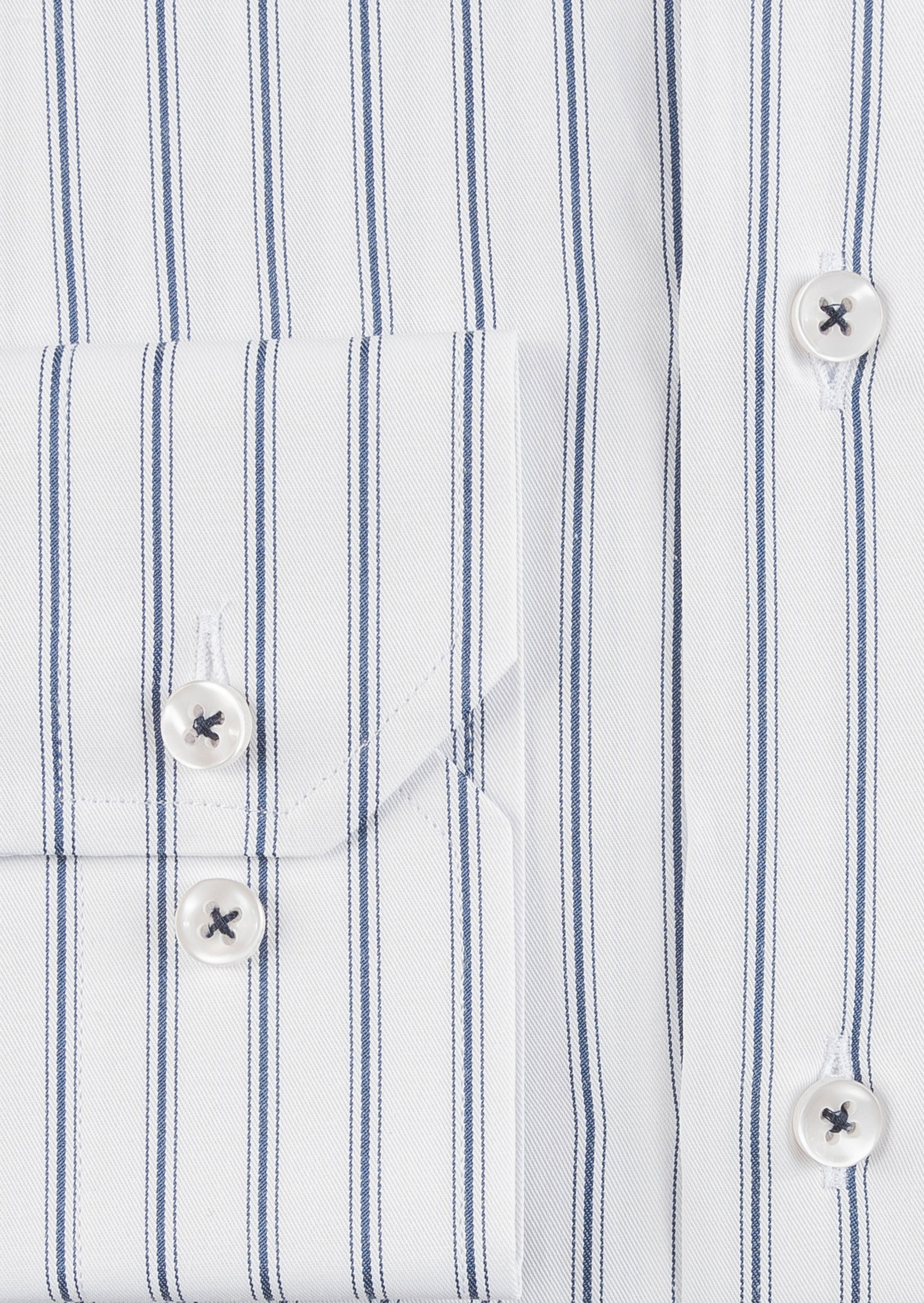 White - Navy Long Sleeve Shirt