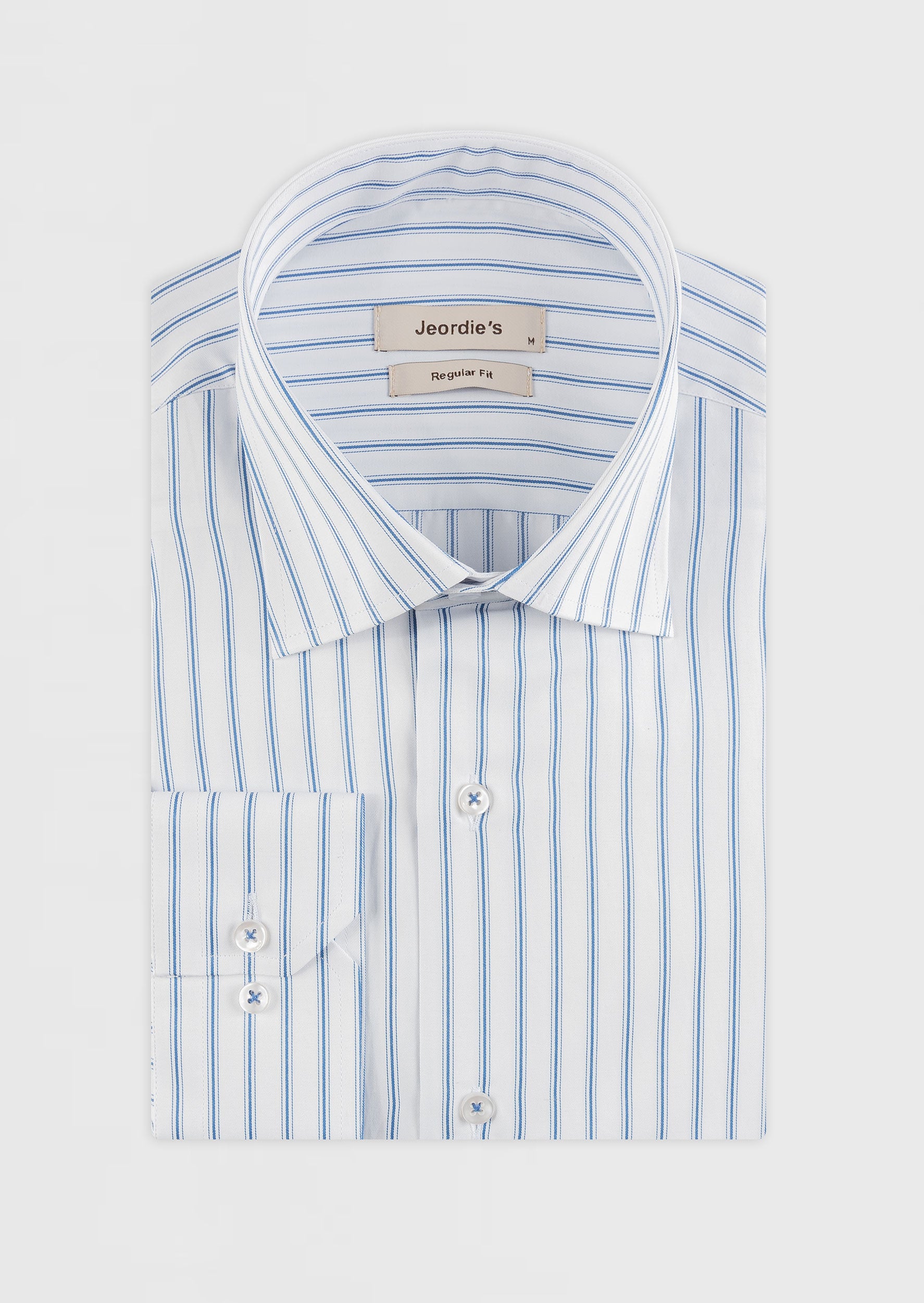 White - Indigo Long Sleeve Shirt