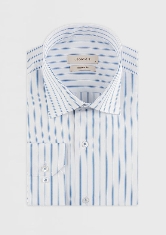 White - Indigo Long Sleeve Shirt