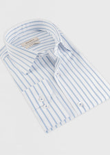 White - Indigo Long Sleeve Shirt