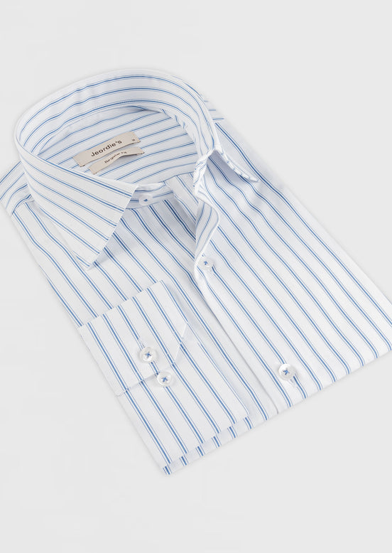 White - Indigo Long Sleeve Shirt