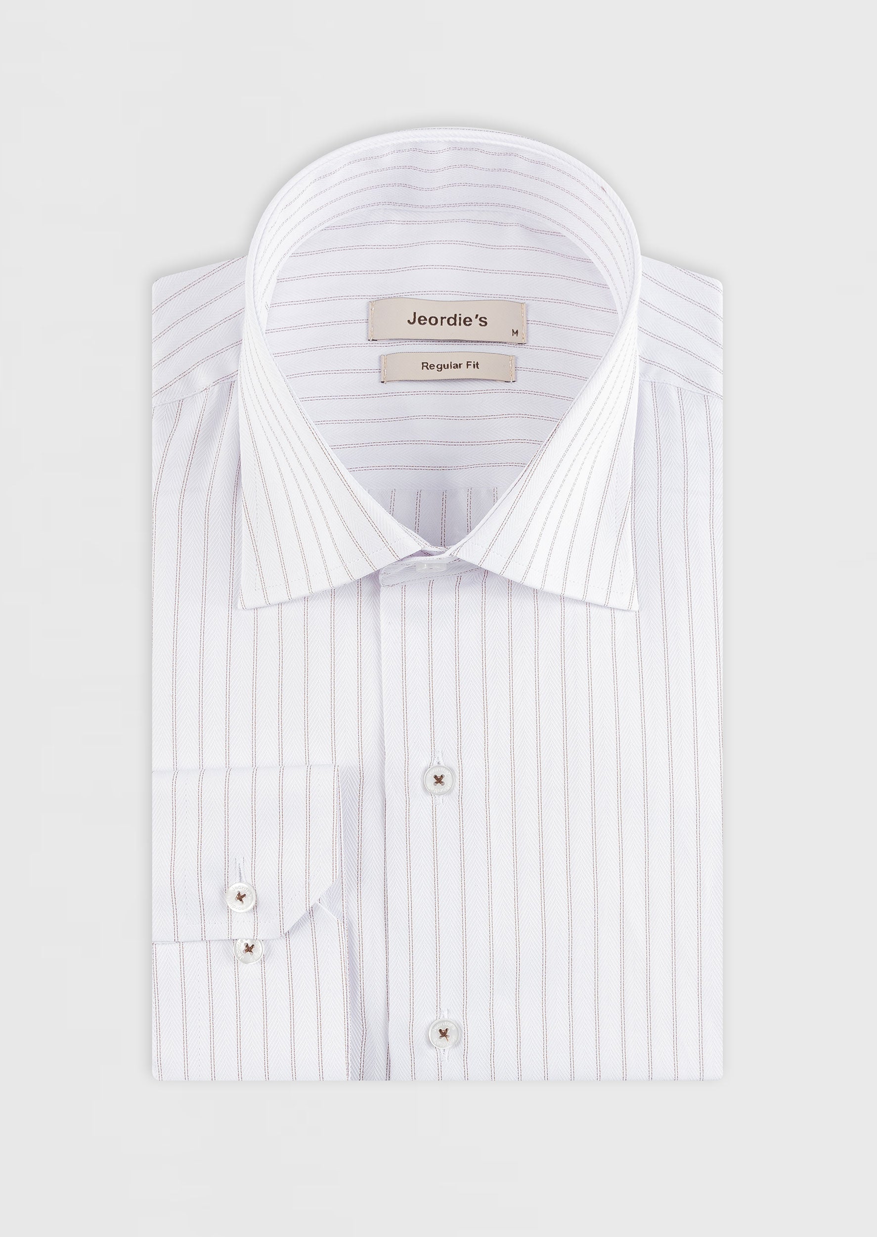 White - Brown Long Sleeve Shirt