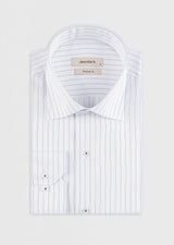 White - Navy Long Sleeve Shirt