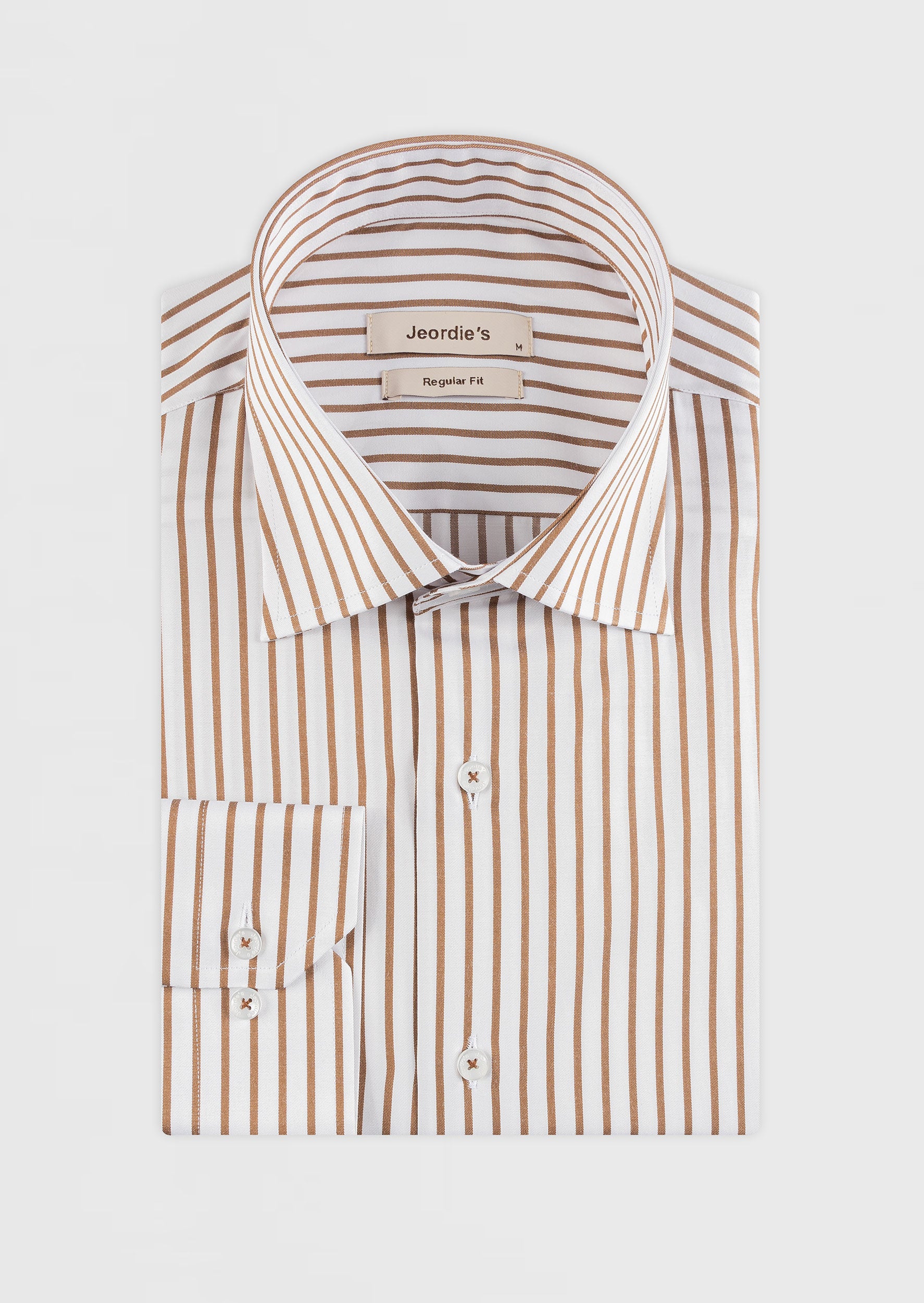 White - Brown Long Sleeve Shirt