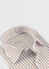 White - Brown Long Sleeve Shirt