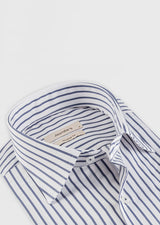 White - Navy Long Sleeve Shirt