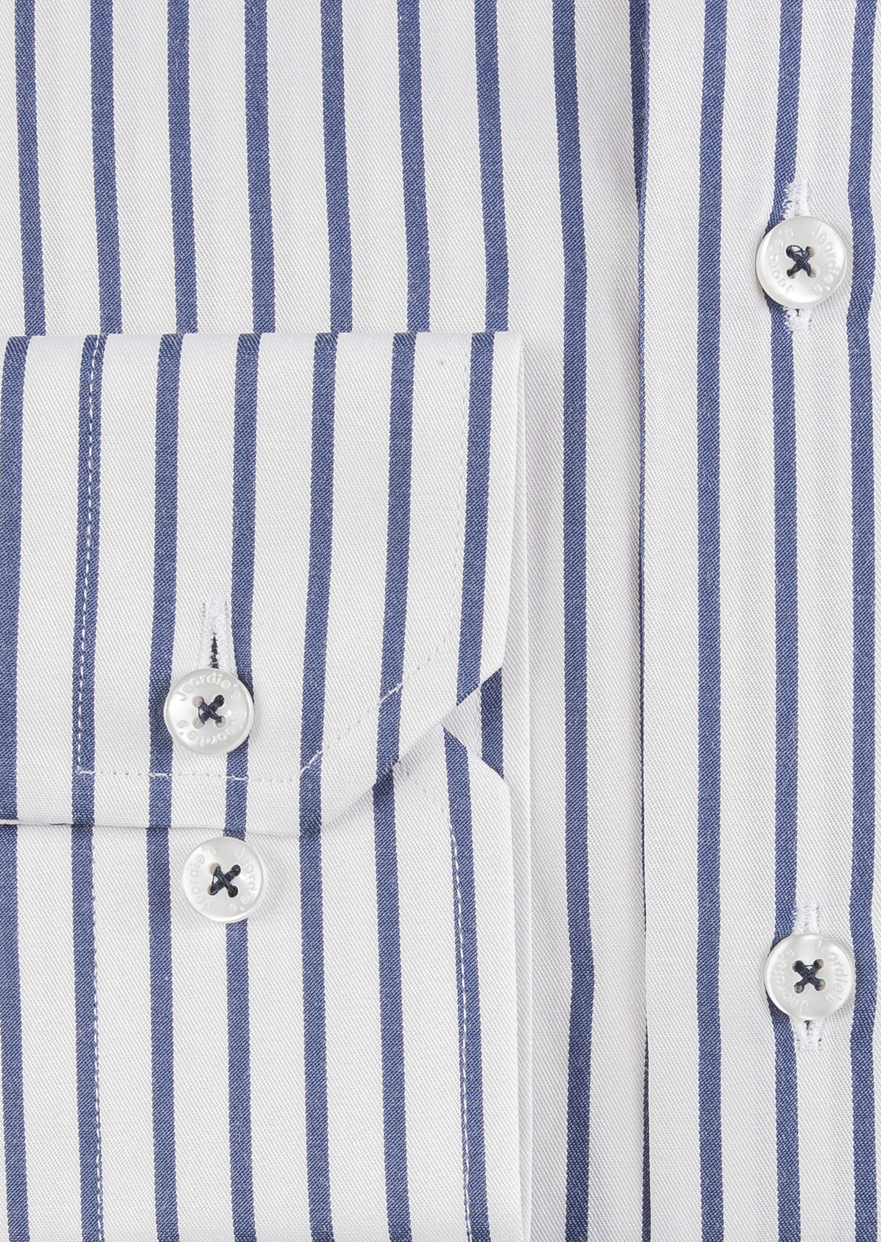 White - Navy Long Sleeve Shirt