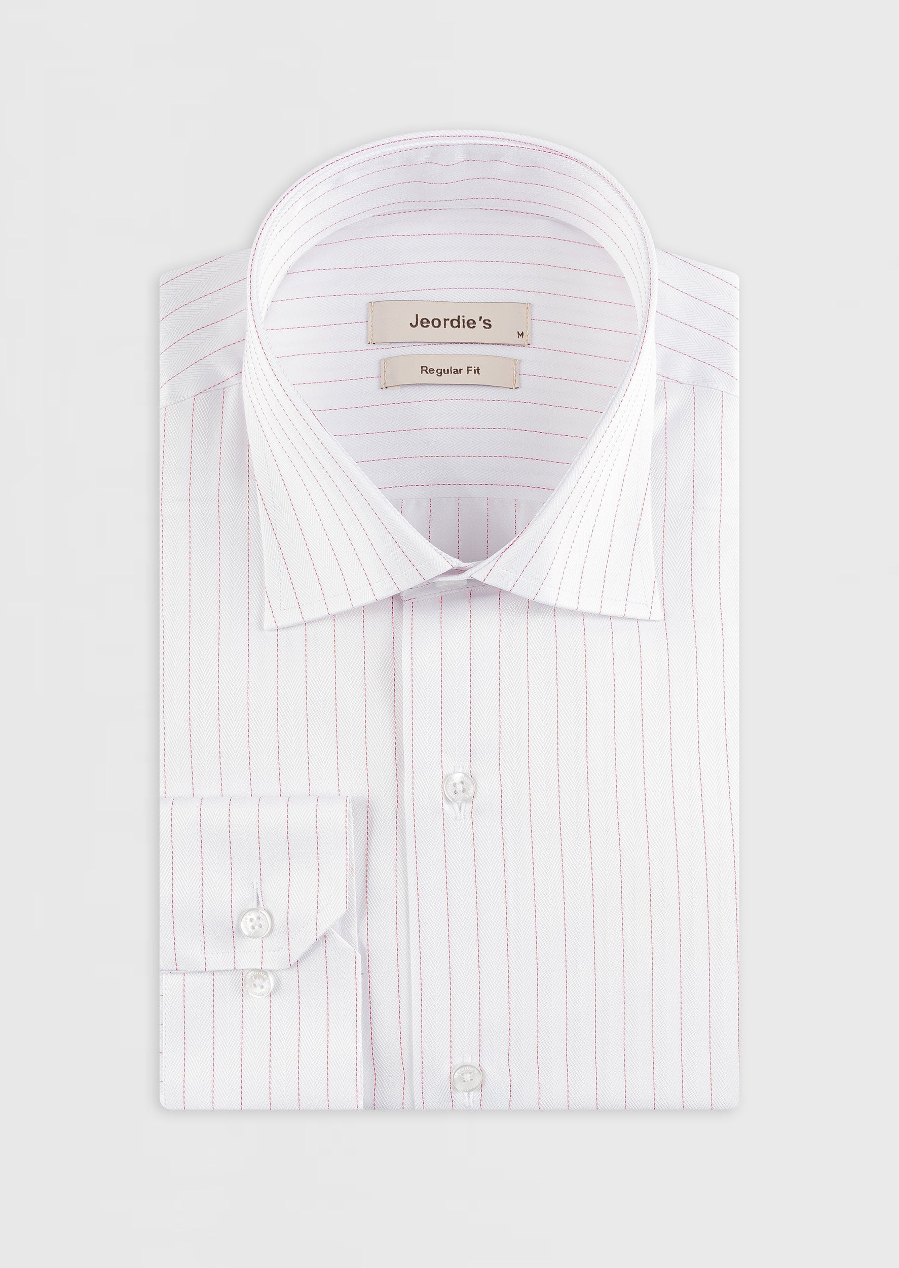 White - Burgundy Long Sleeve Shirt