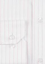 White - Burgundy Long Sleeve Shirt